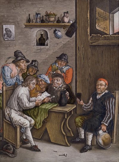 Achterwaartse schildering door Nikolaus Michael Spengler